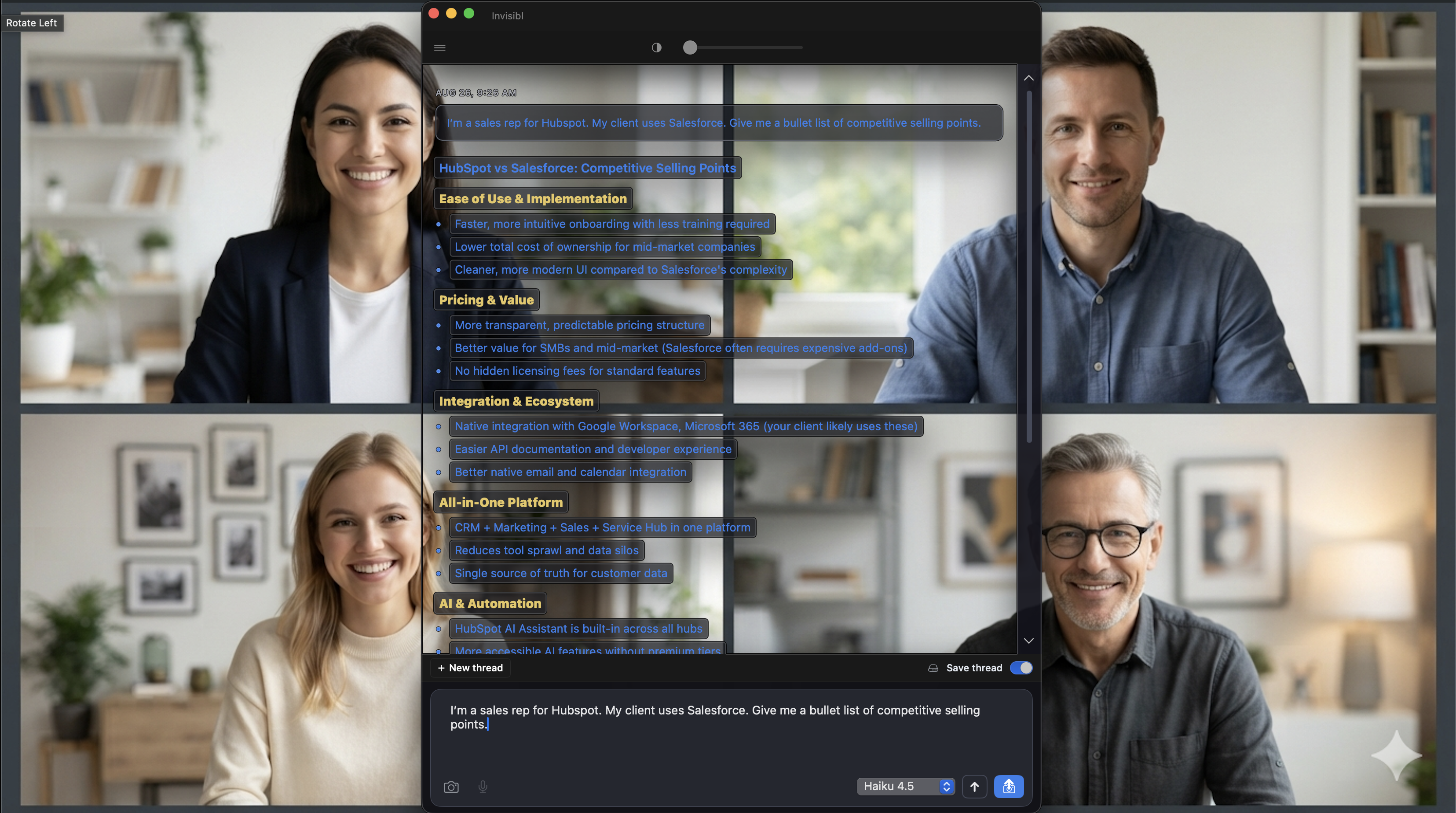 Overlay at full transparency